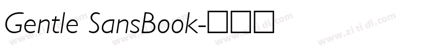 Gentle SansBook字体转换